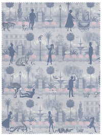 Portobello Parade 'Wild Violet' Linen Sample