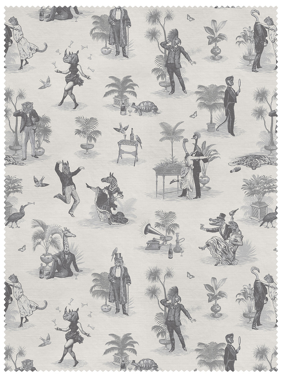 Safari Soirée 'Soft Charcoal' Linen Sample
