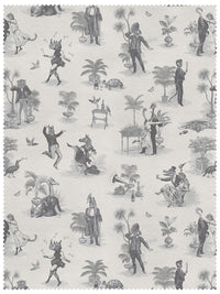 Safari Soirée 'Soft Charcoal' Linen Sample