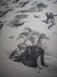 Safari Soirée 'Soft Charcoal' Linen Sample