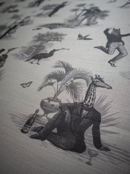 Safari Soirée 'Soft Charcoal' Linen Sample