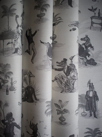 Safari Soirée 'Soft Charcoal' Linen Sample