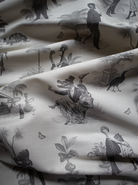 Safari Soirée 'Soft Charcoal' Linen Sample