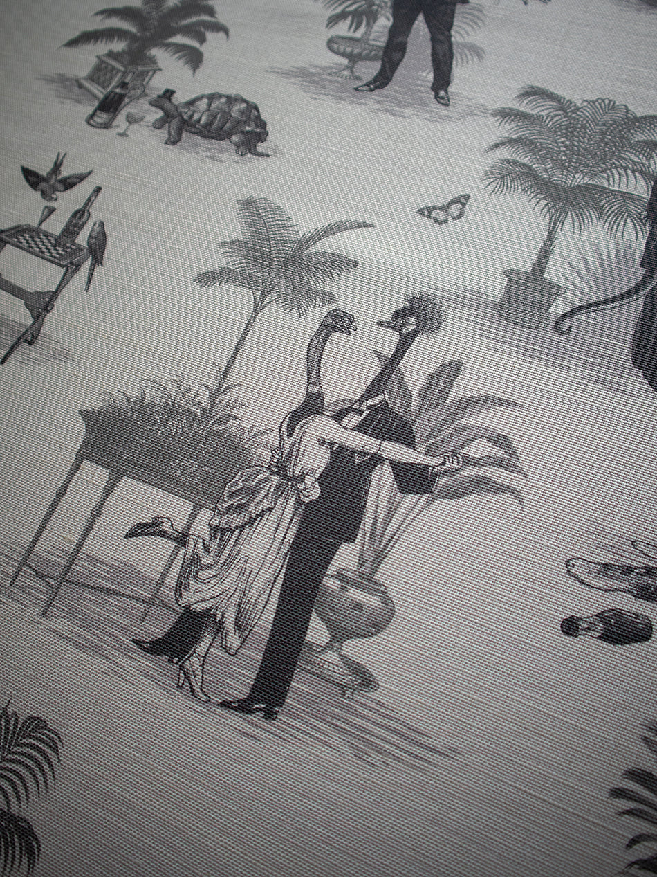 Safari Soirée 'Soft Charcoal' Linen Sample