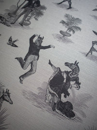 Safari Soirée 'Soft Charcoal' Linen Sample