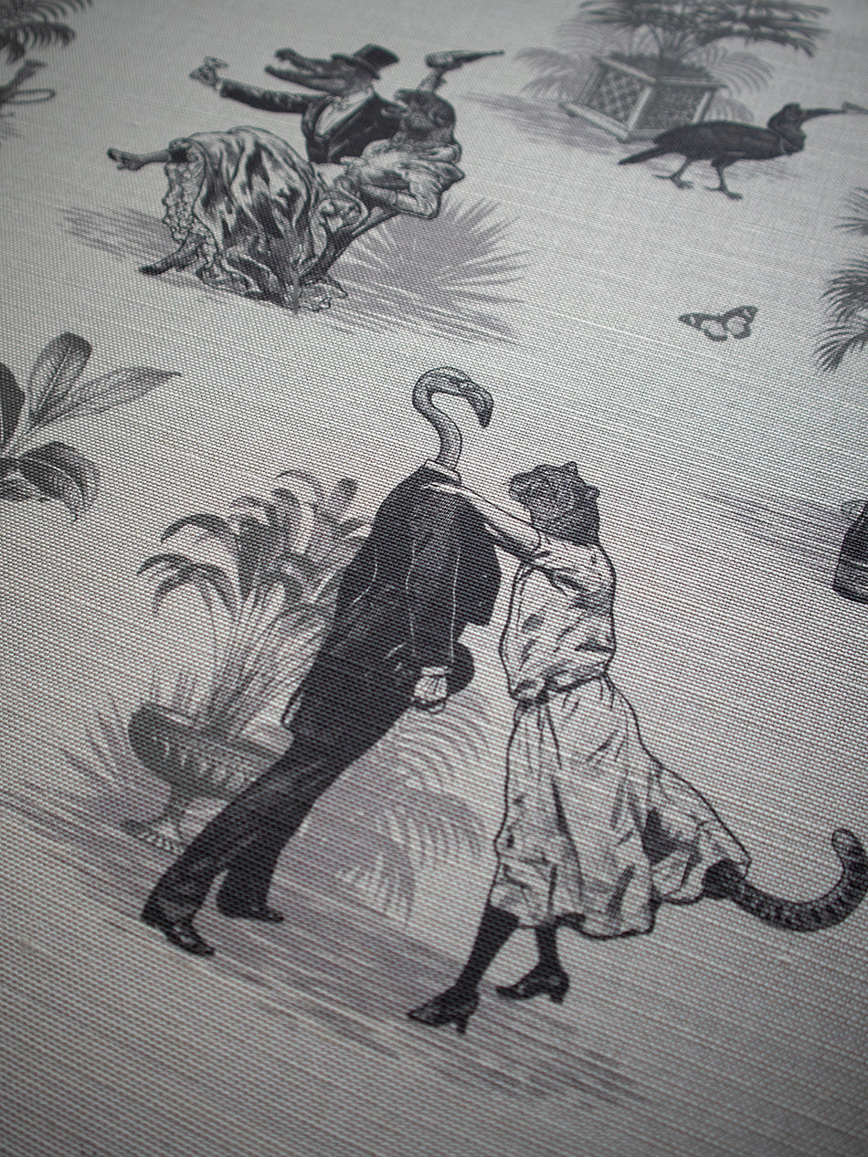 Safari Soirée 'Soft Charcoal' Linen Sample
