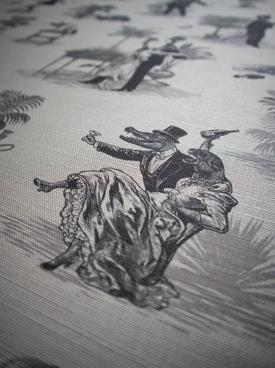 Safari Soirée 'Soft Charcoal' Linen Sample