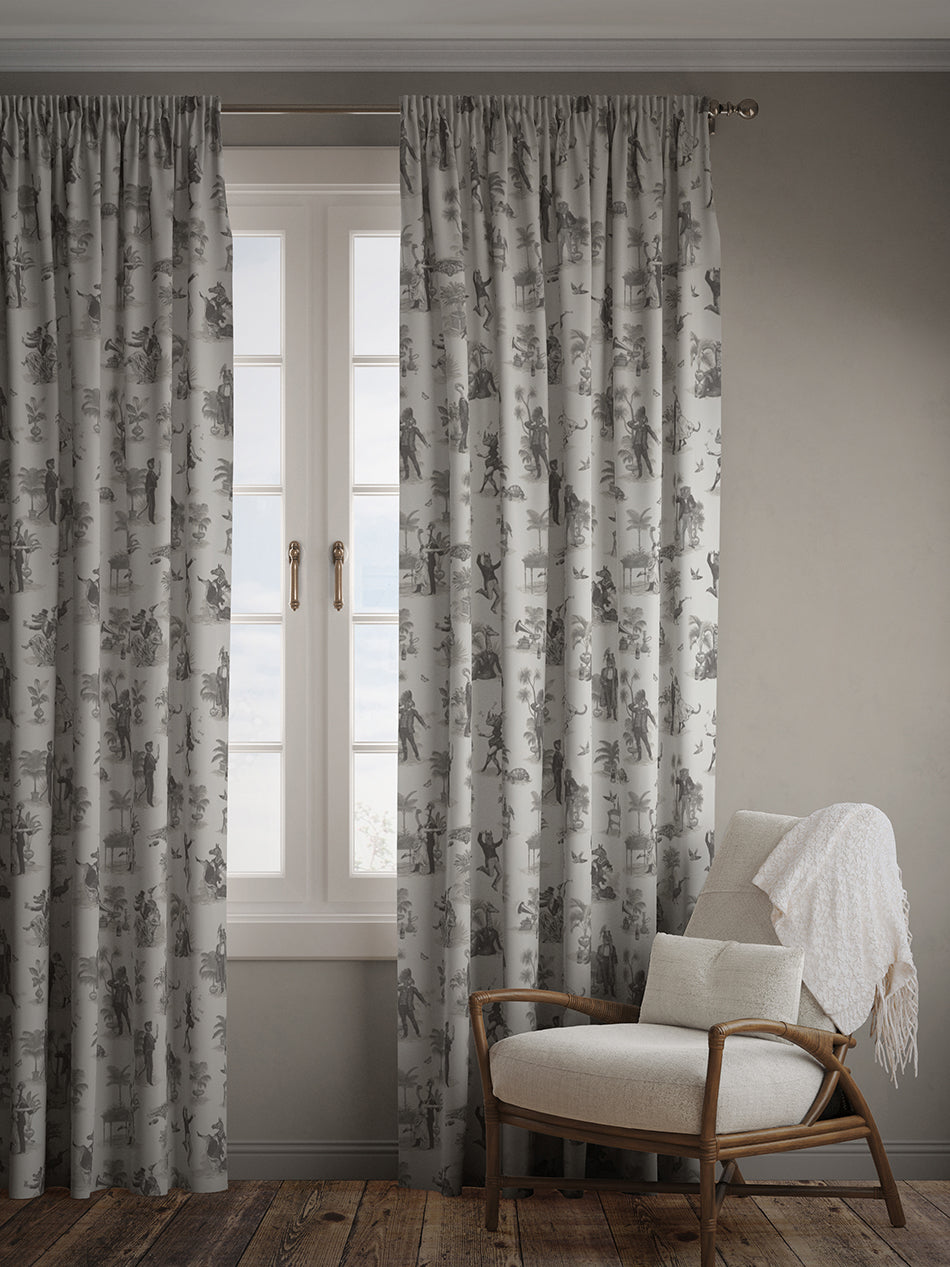 Safari Soirée 'Soft Charcoal' Linen Sample