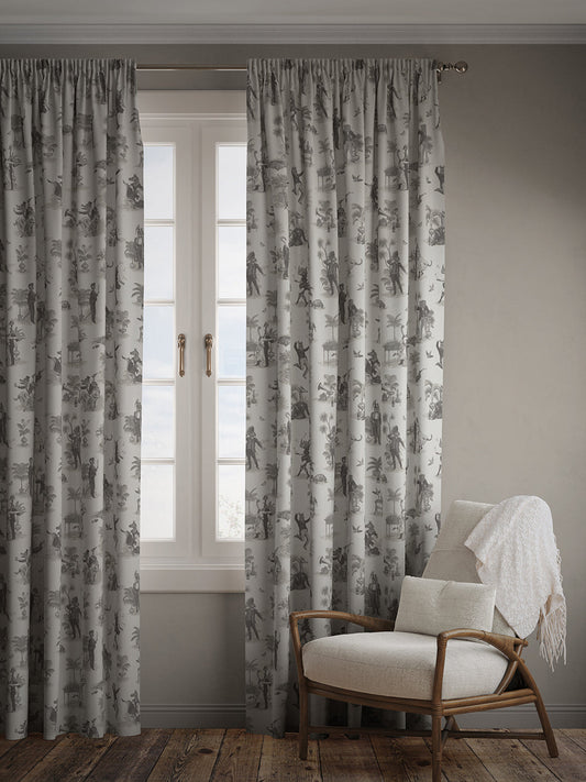 Safari Soirée 'Soft Charcoal' Linen Sample