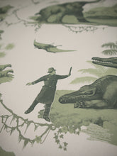 Load image into Gallery viewer, Extinctopia &#39;Galapagos Green&#39; Wallpaper Sample