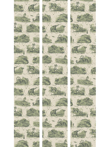 Extinctopia 'Galapagos Green' Wallpaper Sample