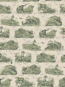 Extinctopia 'Galapagos Green' Wallpaper Sample