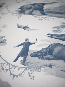 Extinctopia 'Jurassic Coast Blue' Wallpaper Sample