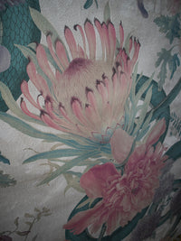 Forbidden Bloom 'Bone White' Faux Suede Wallpaper By The Metre