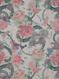 Forbidden Bloom 'Bone White' Faux Suede Wallpaper By The Metre