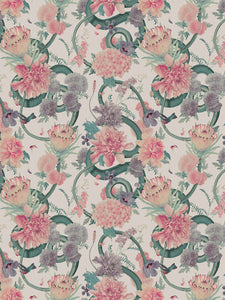 Forbidden Bloom 'Bone White' Wallpaper