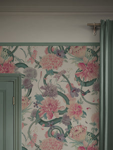 Forbidden Bloom 'Bone White' Wallpaper