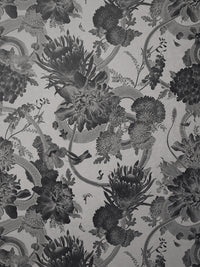 Forbidden Bloom 'Monochrome' Faux Suede Wallpaper By The Metre