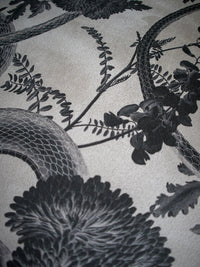 Forbidden Bloom 'Monochrome' Faux Suede Wallpaper By The Metre