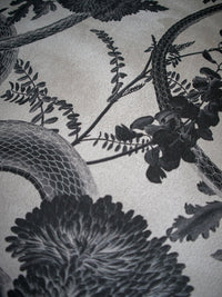 Forbidden Bloom 'Monochrome' Faux Suede Wallpaper Sample
