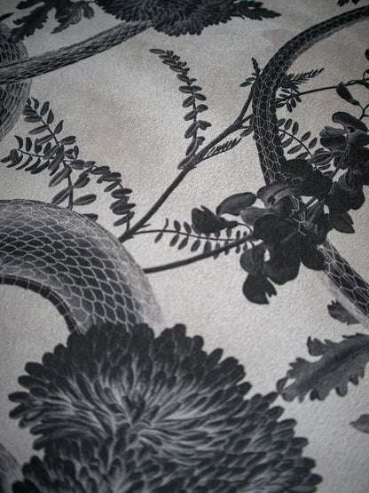 Forbidden Bloom 'Monochrome' Faux Suede Wallpaper Sample