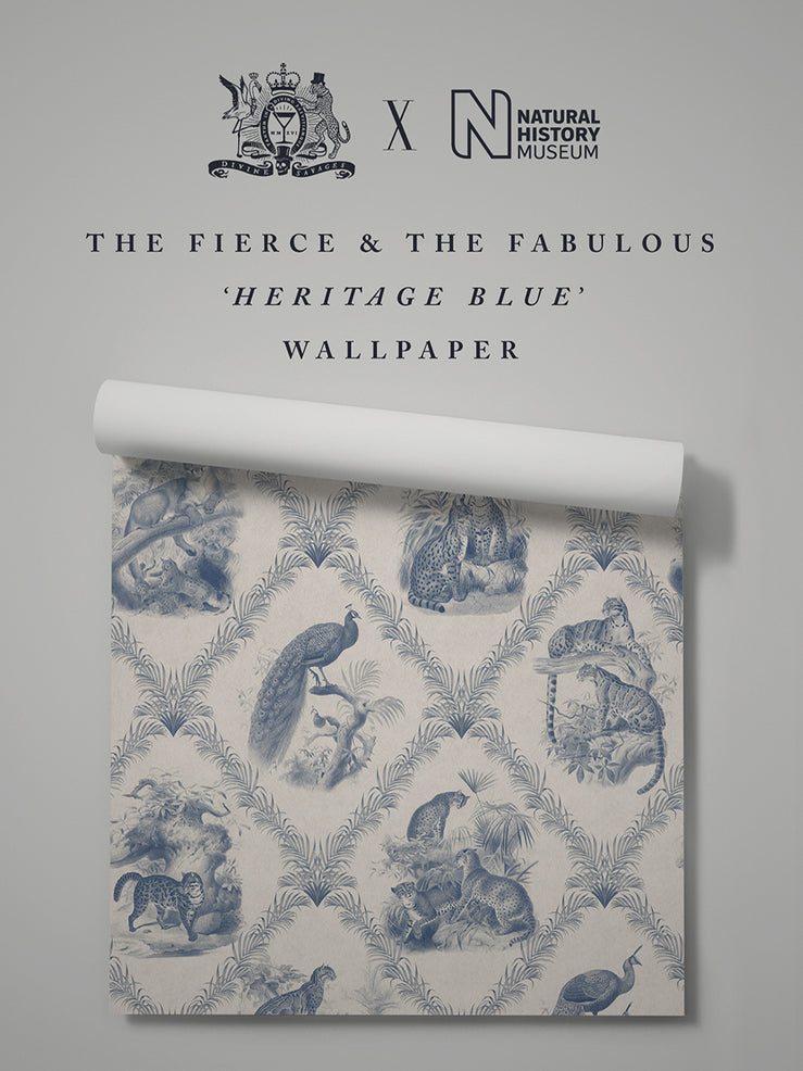 The Fierce & The Fabulous 'Heritage Blue' Wallpaper Sample
