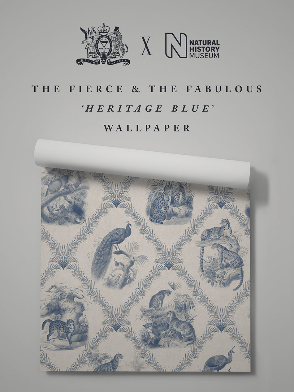 The Fierce & The Fabulous 'Heritage Blue' Wallpaper Sample