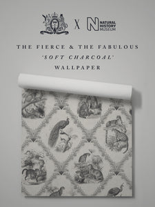 The Fierce & The Fabulous 'Soft Charcoal' Wallpaper Sample