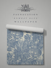 Load image into Gallery viewer, Faunacation &#39;Bombay Blue&#39; Wallpaper Sample
