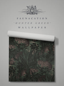 Faunacation 'Hunter Green' Wallpaper Sample