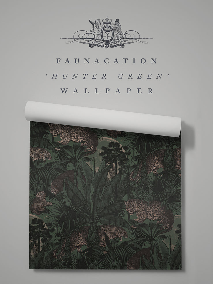 Linen Print Wallpaper  Forest Green  Inchyra