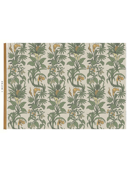 Botanize Heritage 'Palm Green' Linen Sample