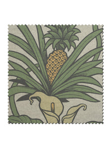 Botanize Heritage 'Palm Green' Linen Sample