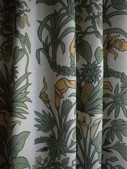 Botanize Heritage 'Palm Green' Linen Sample