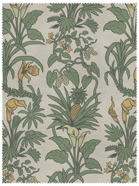 Botanize Heritage 'Palm Green' Linen Sample