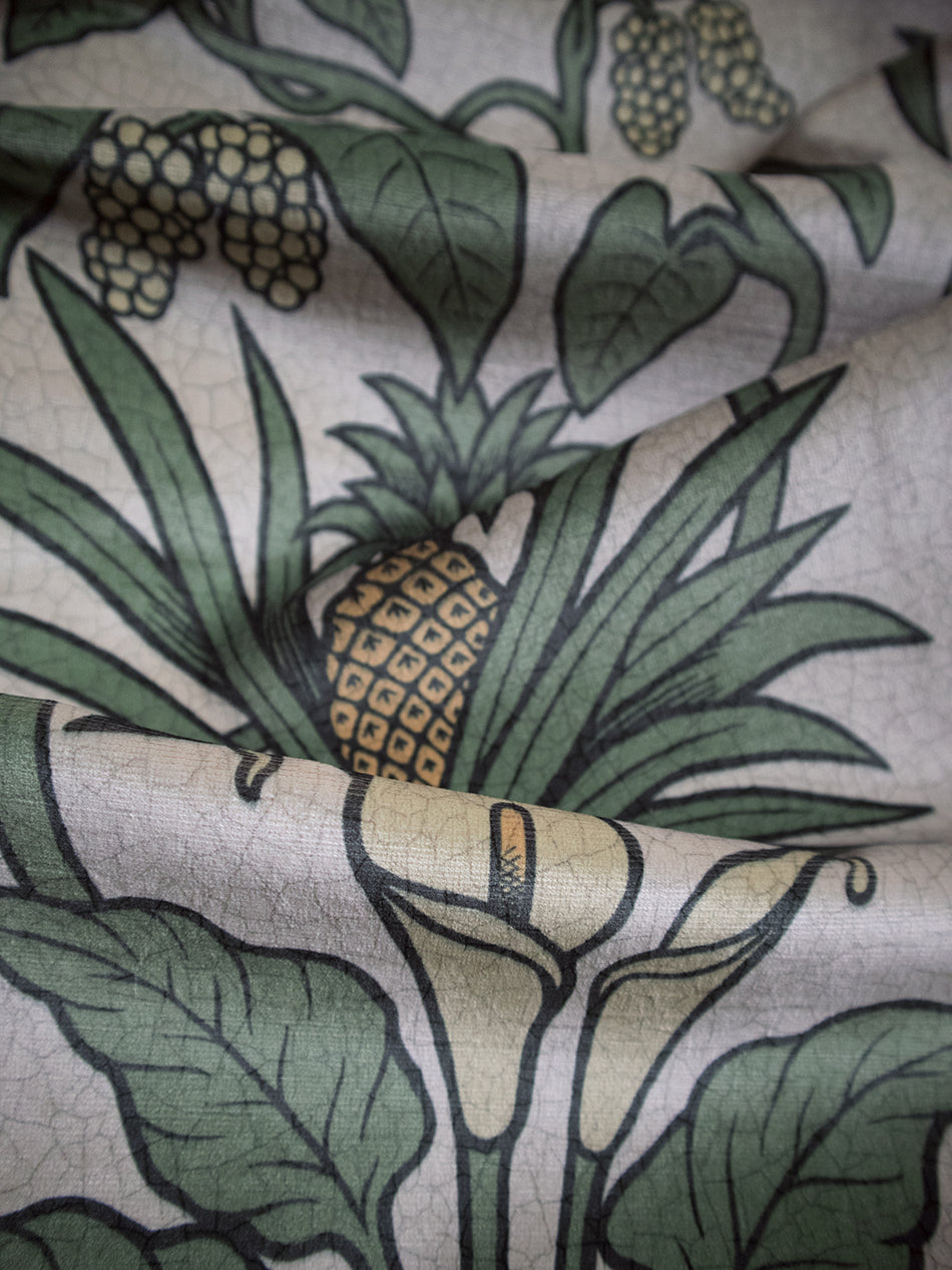 Botanize Heritage 'Palm Green' Recycled Velvet Sample