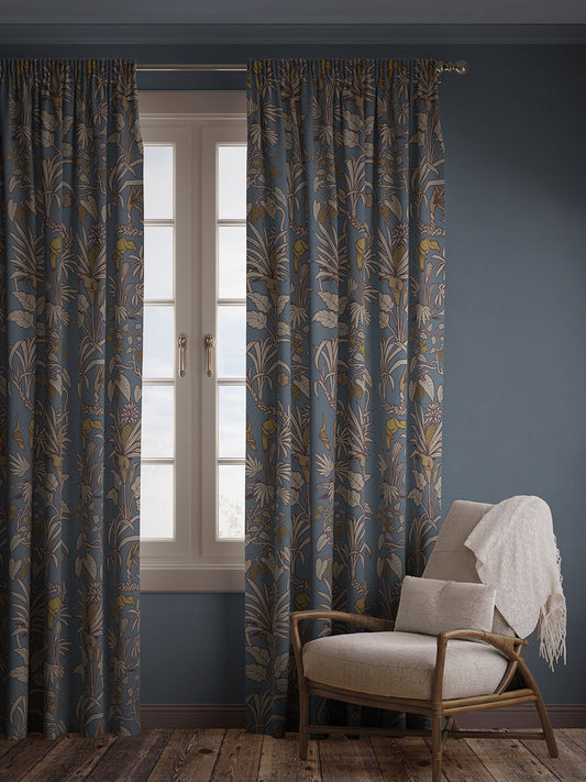 Botanize Heritage 'Whale Blue' Linen Sample