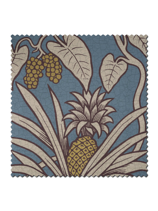 Botanize Heritage 'Whale Blue' Recycled Velvet Sample