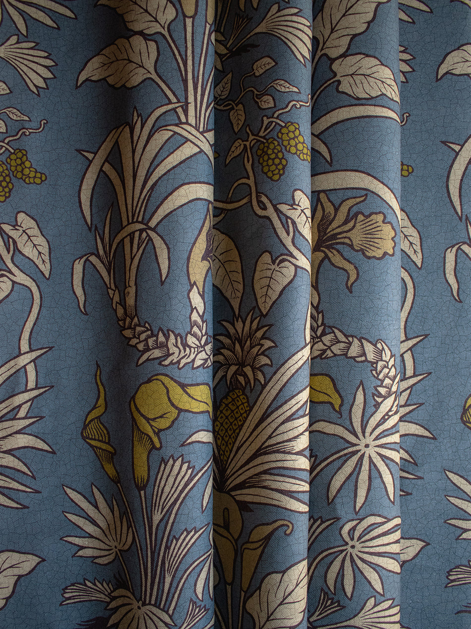 Botanize Heritage 'Whale Blue' Linen Sample