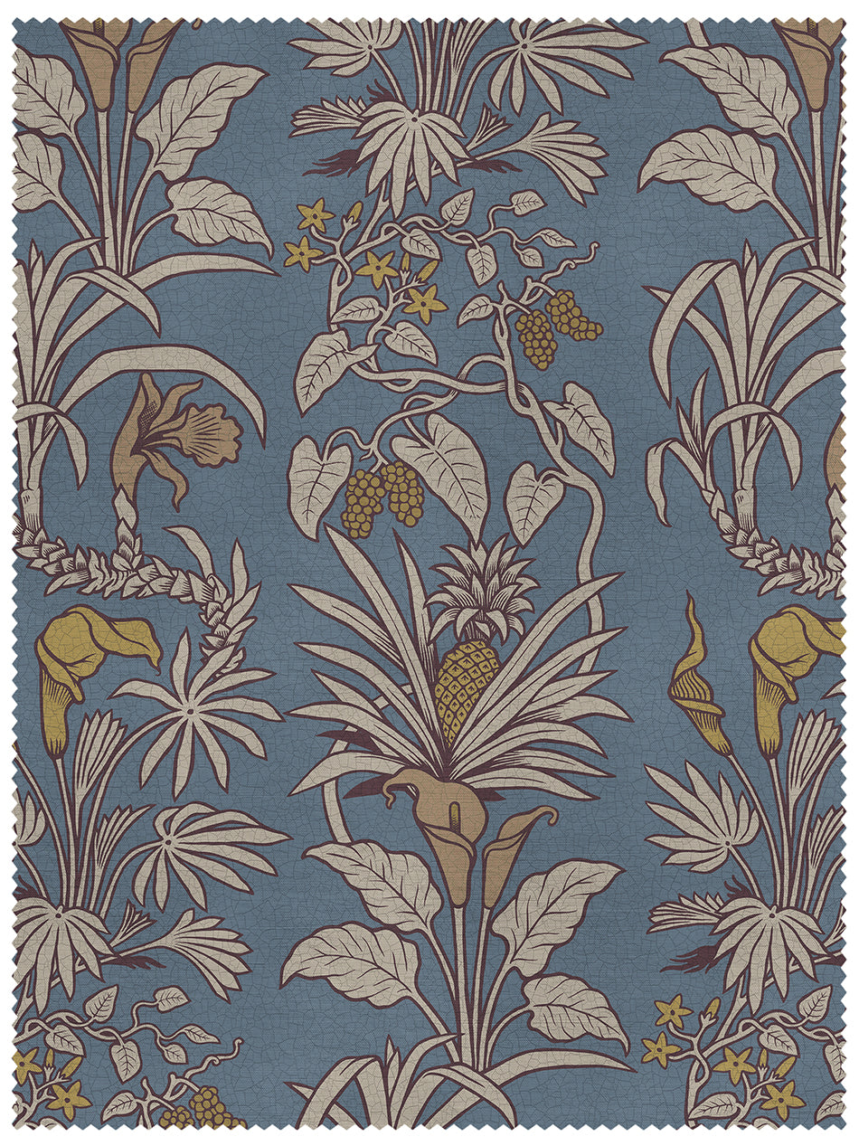 Botanize Heritage 'Whale Blue' Linen Sample