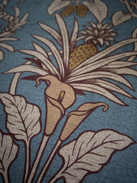 Botanize Heritage 'Whale Blue' Recycled Velvet Sample