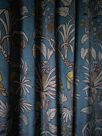 Botanize Heritage 'Whale Blue' Recycled Velvet Sample
