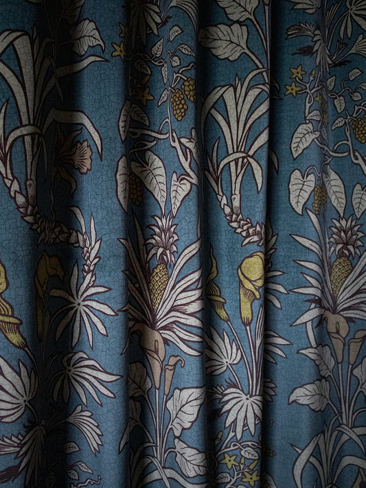 Botanize Heritage 'Whale Blue' Recycled Velvet Sample