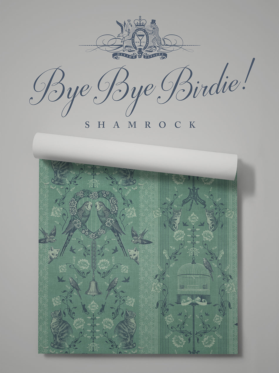 Bye Bye Birdie! 'Shamrock' Wallpaper Sample