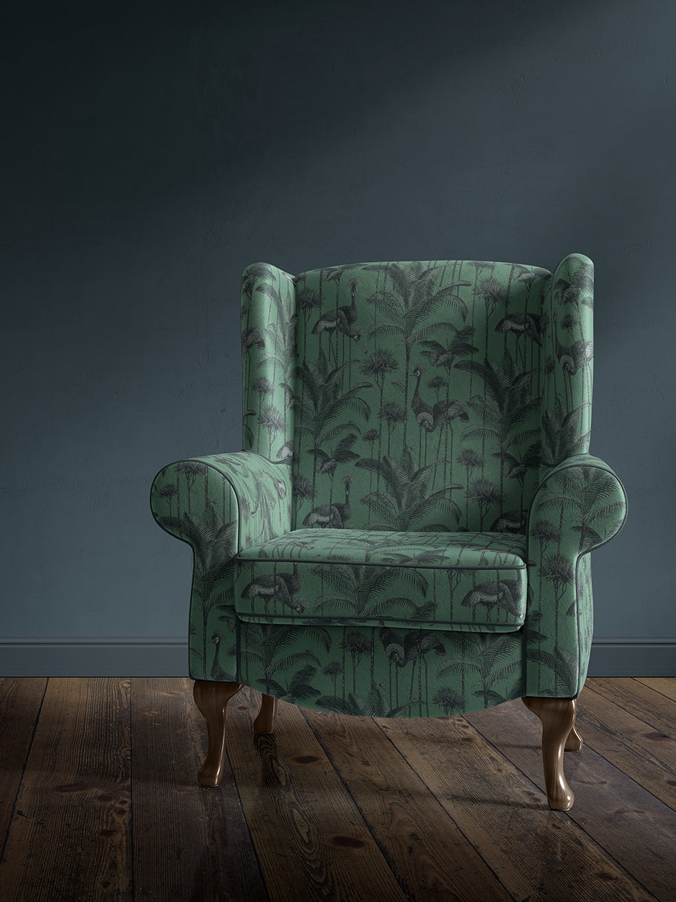 Crane Fonda 'Jade Green' Recycled Velvet Sample