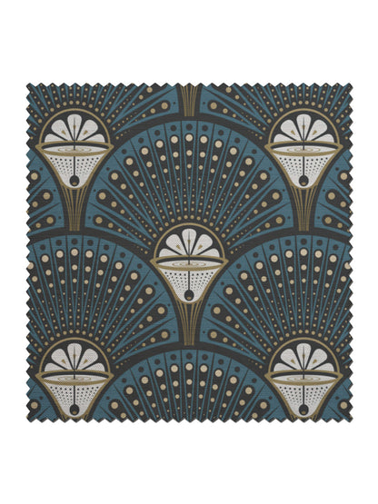 Deco Martini 'Teal' Linen Sample