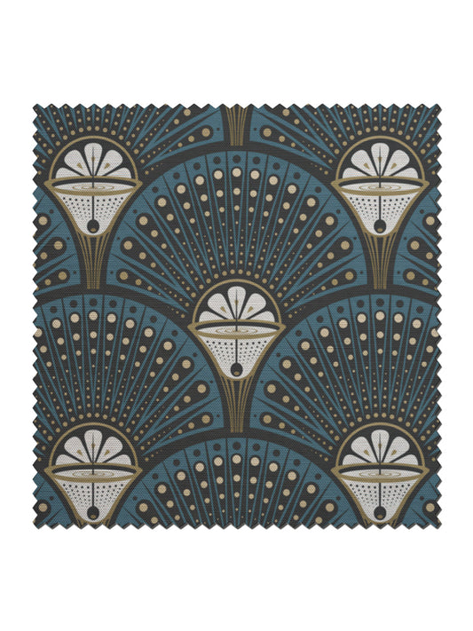 Deco Martini 'Teal' Linen Sample