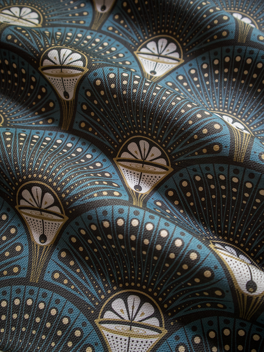 Deco Martini 'Teal' Linen Sample