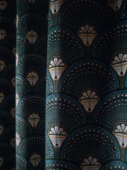 Deco Martini 'Teal' Recycled Velvet