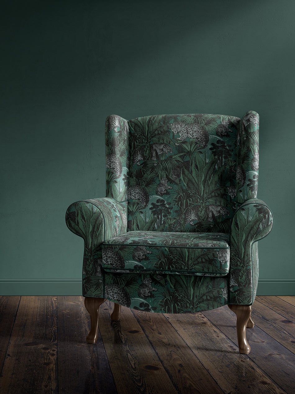 Jungle Faunacation Recycled Velvet Sample